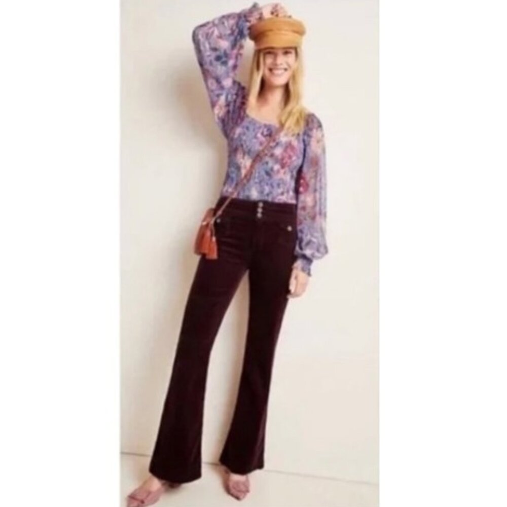 NWT-Anthropologie-Pilcro High-Rise Bootcut Corduroy Pants - 32